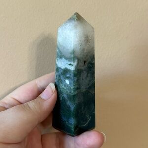 Moss Agate Tower Crystal